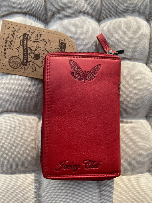 Women's Genuine Leather Wallet with Butterflies | Jockey Club
