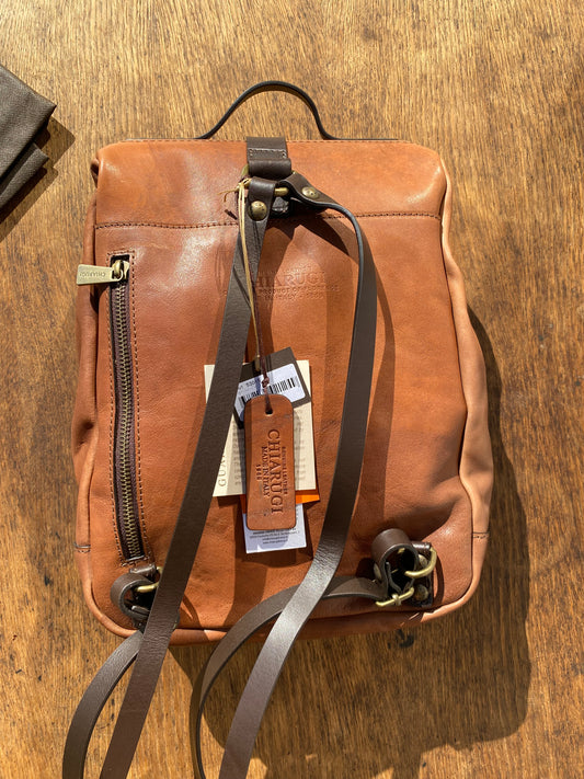 Natural Leather Brown Backpack Chiarugi Florence – Italian Quality | Lapino Dovanos