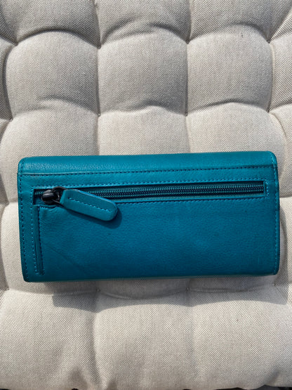 Women's Genuine Leather Wallet – Petrol Blue | Lapino Dovanos