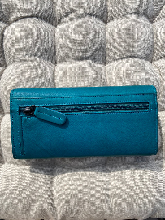 Women's Genuine Leather Wallet – Petrol Blue | Lapino Dovanos