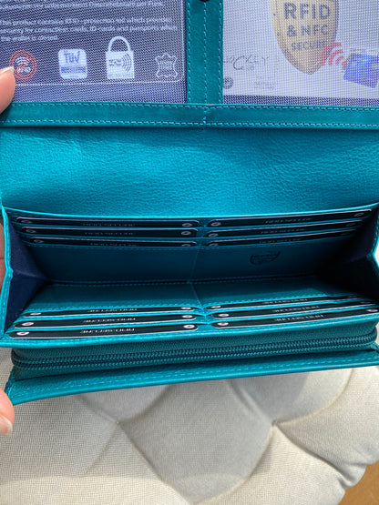 Women's Genuine Leather Wallet – Petrol Blue | Lapino Dovanos