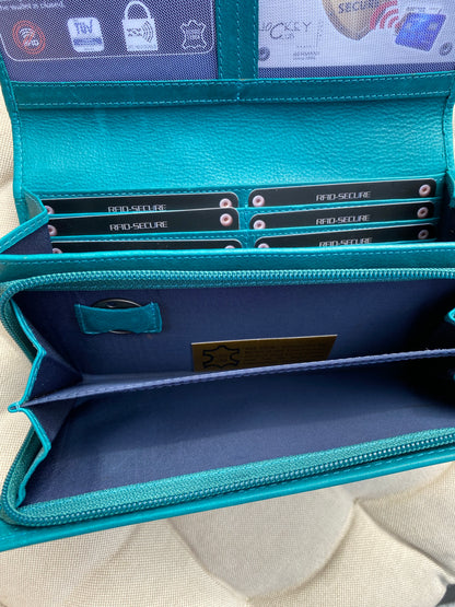Women's Genuine Leather Wallet – Petrol Blue | Lapino Dovanos