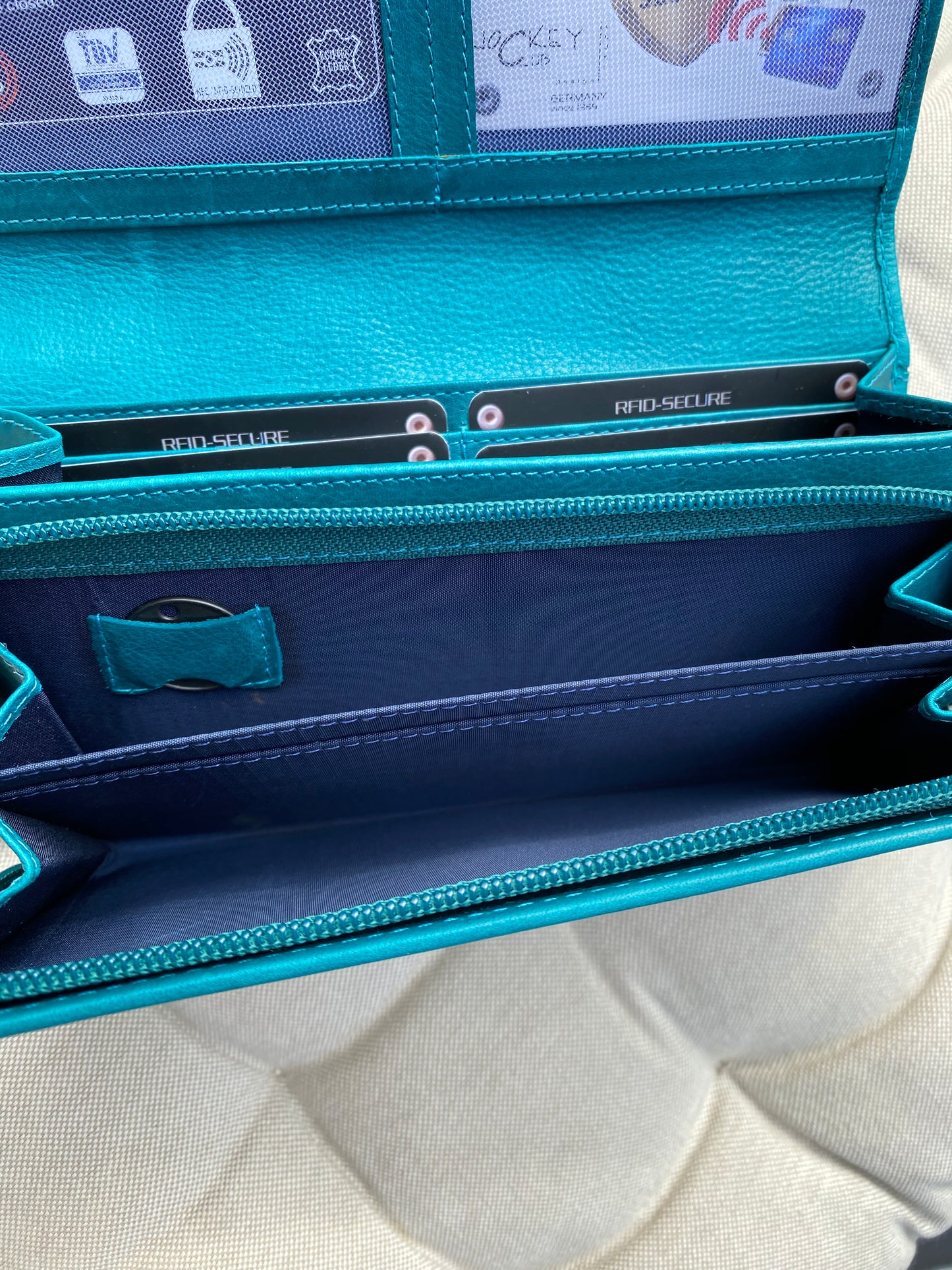 Women's Genuine Leather Wallet – Petrol Blue | Lapino Dovanos