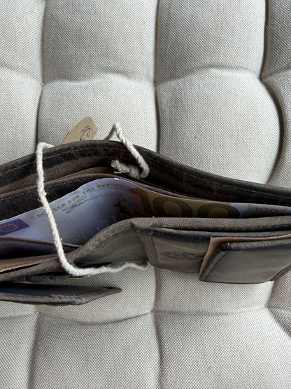 Men's Genuine Leather Wallet with Boar – Vertical | Grey | Jockey Club | Lapino Gifts