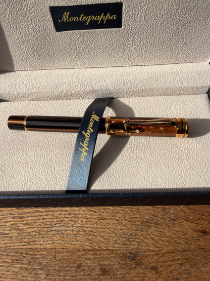 Montegrappa Venetia rašiklis (rollerball), gintaro spalva, aukso akcentai